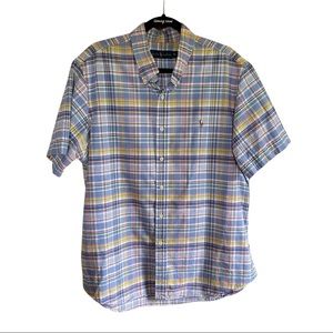 Ralph Lauren Oxford Plaid Short Sleeve Button Down